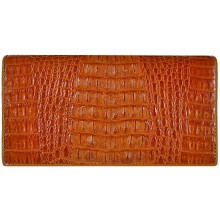 Genuine alligator leather wallet PCMM Tan