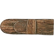 Genuine chicken leather pen case PCSL02 Dark Brown