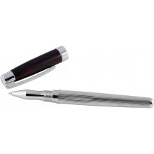 Sterling silver and rosewood ballpoint pen PE-ST-R933-1-PD