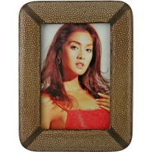 Genuine stingray sanded leather photo frame PH01-SA Brown