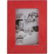 Genuine stingray sanded leather photo frame PH02-SA Fire Red