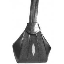 Genuine stingray leather bag PLR17 Black