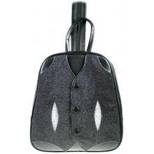 Genuine stingray leather bag PLR18 Black