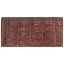 Genuine alligator leather wallet PPSM02 Brown