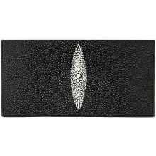Genuine stingray leather wallet PR011 Black