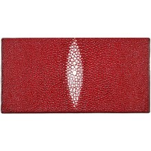 Genuine stingray leather wallet PR011 Burgundy