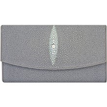Genuine stingray leather wallet PR04 Grey