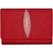 Genuine stingray leather wallet PR63 Fire Red