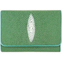 Genuine stingray leather wallet PR63 Jade Green