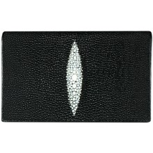 Genuine stingray leather wallet PR815 Black