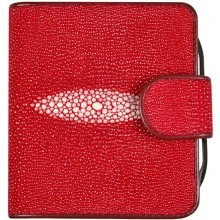Genuine stingray leather wallet PR93 Fire Red