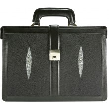Genuine stingray leather briefcase PRS157-2-S Black