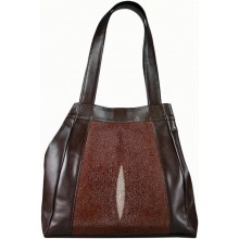 Genuine stingray leather bag PRS188-1 Brown