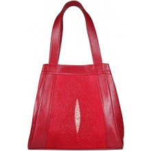 Genuine stingray leather bag PRS188-1 Fire Red