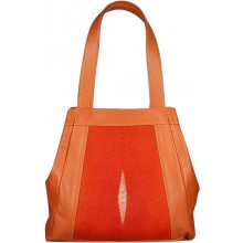 Genuine stingray leather bag PRS188-1 Orange