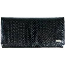 Genuine snake leather wallet PSM33 Black