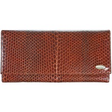 Genuine snake leather wallet PSM33 Tan
