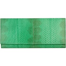 Genuine snake leather wallet PSN33E N. Green