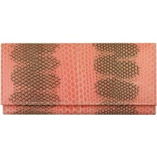 Genuine snake leather wallet PSN33E N. Pink