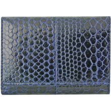 Genuine snake leather wallet PSN95 Midnight Blue