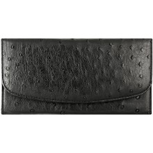 Genuine ostrich leather exclusive wallet PSOS03 Black