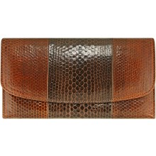Genuine snake leather wallet PSSN03 Tan / Brown