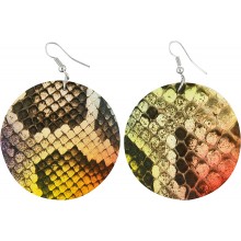 Genuine python leather earrings PTER51 MC