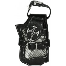 Genuine python snake and cow leather case PTPLCC141 Black / Natural