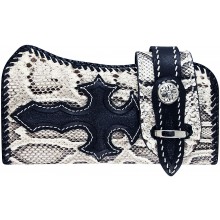 Genuine python, stingray and cow leather wallet PTWLF242 Natural