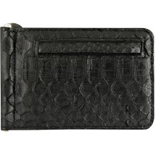Genuine python leather money clip PYTMCLIP09 Black