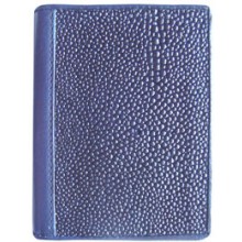 Genuine stingray leather card holder R01 Blue