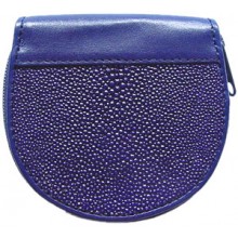 Genuine stingray leather coin wallet R033 Blue