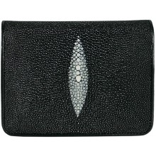 Genuine stingray leather bag R065 Black