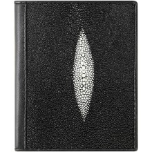 Genuine stingray leather card holder R10A Black