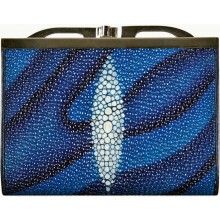 Genuine stingray leather wallet R872S E1