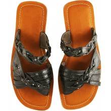 Genuine sea snake leather sandals SANDAL04SSN Brown