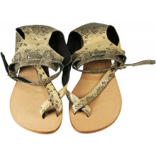Genuine snake leather sandals SANDAL06 Coffee