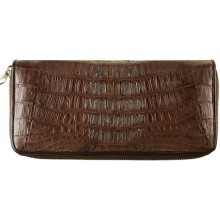 Genuine alligator leather wallet SEALW001TL Brown