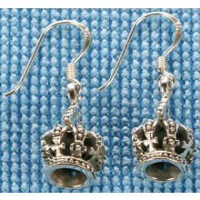 Sterling silver crown earrings SEARRING001