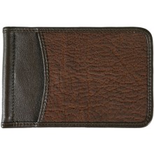 Genuine shark leather money clip SHARK2392 Brown