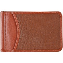 Genuine shark leather money clip SHARK2392 Cognac