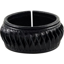 Genuine sea snake leather bracelet SKA-035 Black