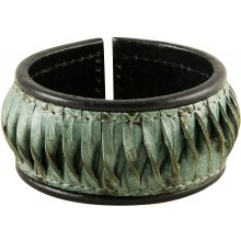 Genuine sea snake leather bracelet SKA-035 Grey