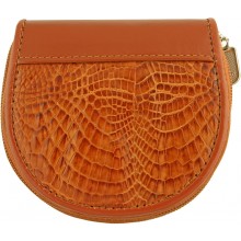 Genuine alligator leather coin wallet SM033 Tan