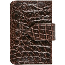 Genuine crocodile leather card holder SMNC002 Oak