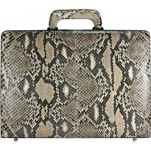 Genuine snake leather attache case SNA044-02G-PT Natural