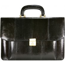 Genuine snake leather briefcase SNA046-G Black