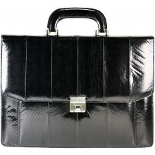 Genuine snake leather briefcase SNA046-S Black