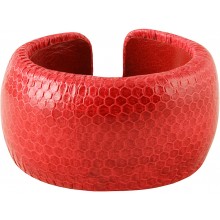 Genuine sea snake leather bracelet SNAKE040MP Fire Red
