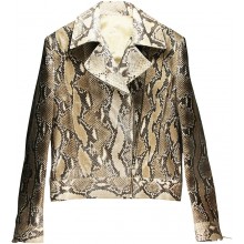 Genuine python snake leather jacket SNJACKET02PT Natural